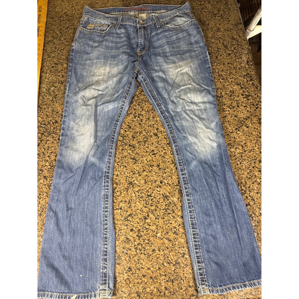 Cinch Ian Mens Jeans 38x34 Medium Wash Slim Bootcut Western Denim MB67236001